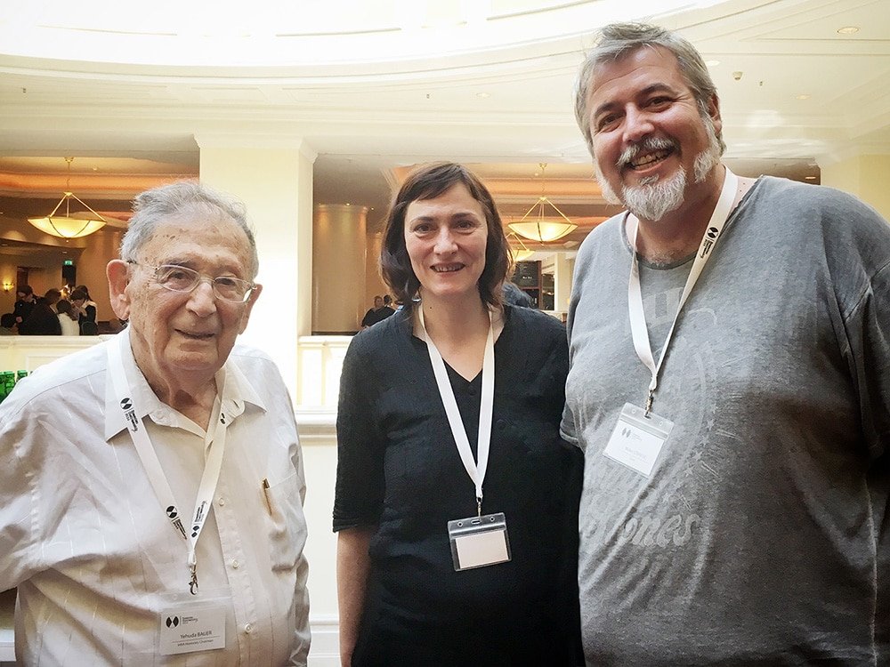 Professor Yehuda Bauer with Nevena Bajalica and Misko Stanisic of Terraforming