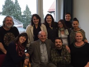 Meeting with Adolf Heilig a Sinti survivor (photo by Jonathan Mack)